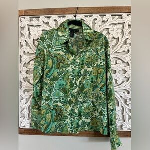 NINETY Green Paisley Shirt